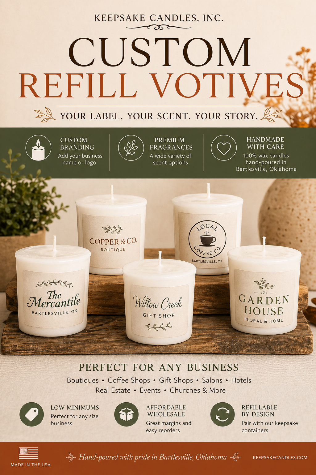 Custom Labeled Votives